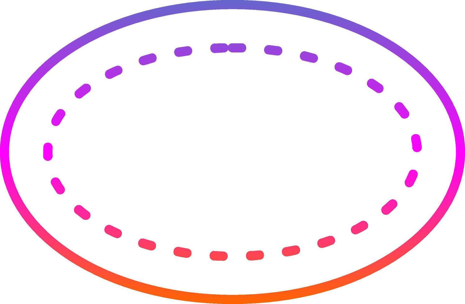 oval linje lutning ikon vektor