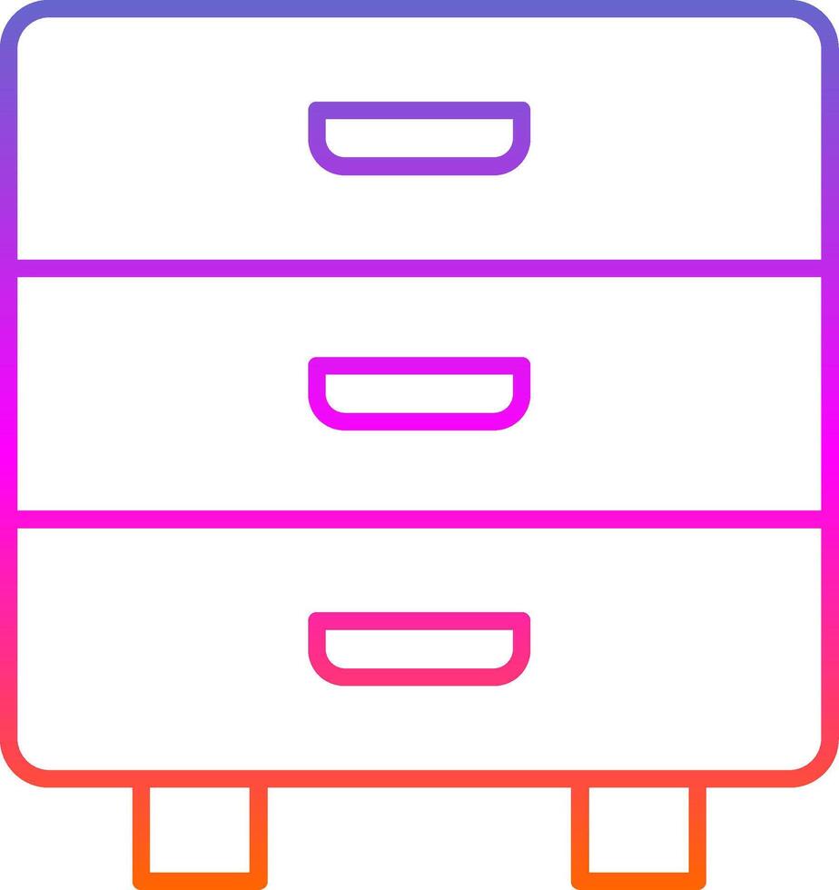 låda linje gradient ikon vektor