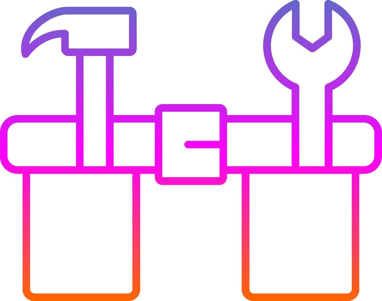 Arbeit Gürtel Linie Gradient Symbol vektor