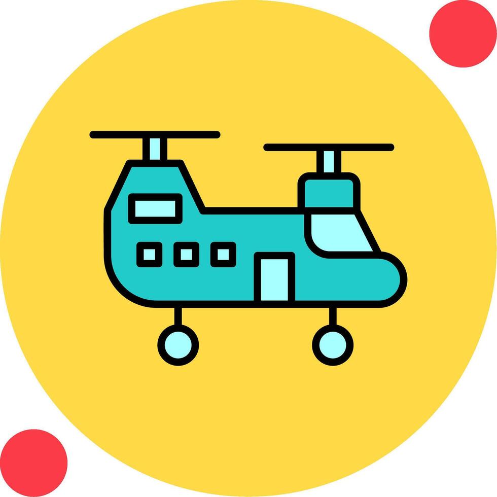 Vektorsymbol für Militärhubschrauber vektor