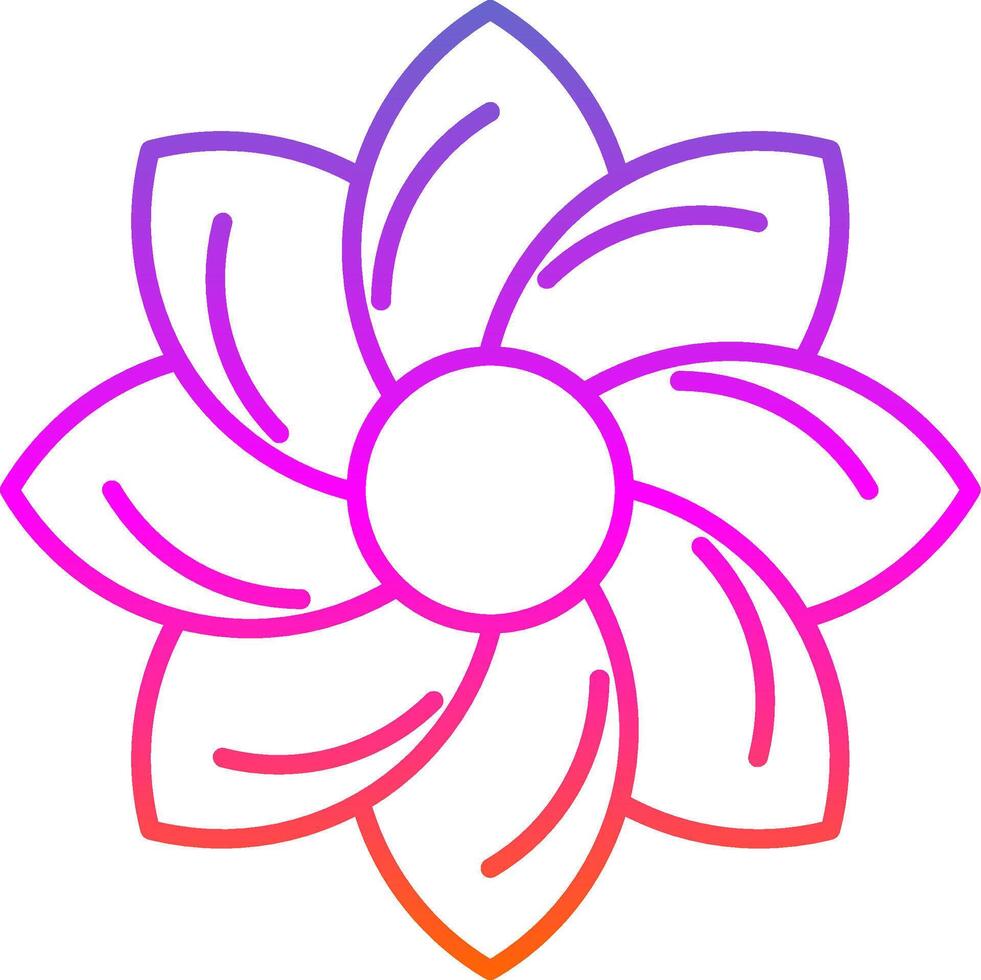 Blumen- Design Linie Gradient Symbol vektor