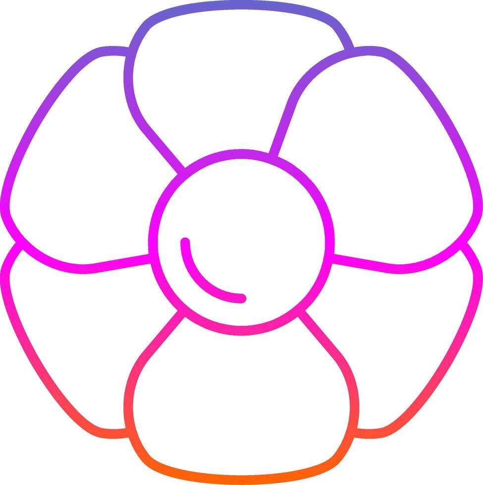 Hortensie Linie Gradient Symbol vektor