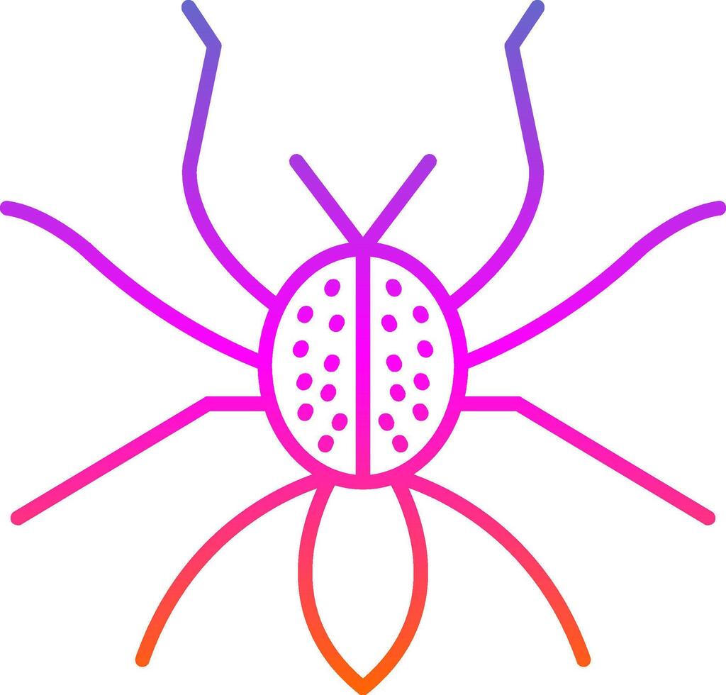 Symbol für den Farbverlauf der Spinnenlinie vektor