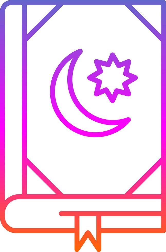 ikon för koranens linjegradient vektor