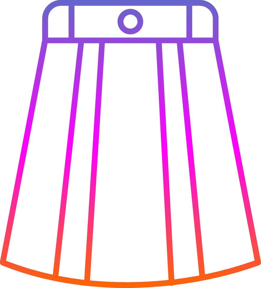 lång kjol linje lutning ikon vektor
