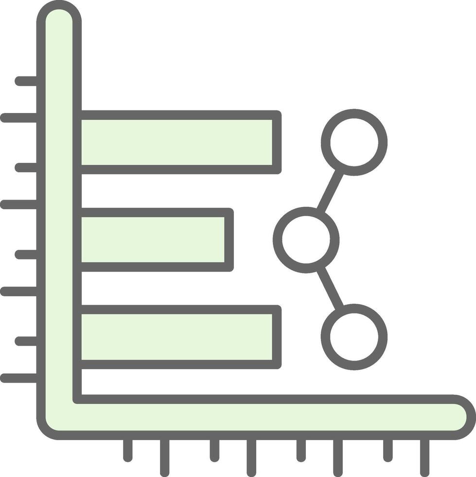 Bar Diagramm Grün Licht Stutfohlen Symbol vektor