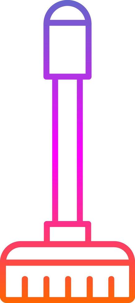 Symbol für den Farbverlauf der Bodenwischerlinie vektor