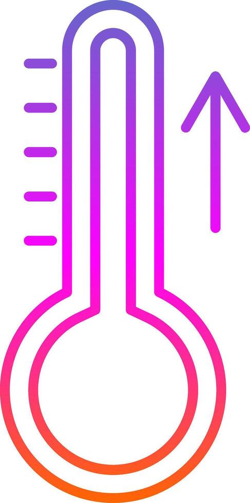 steigend Temperatur Linie Gradient Symbol vektor