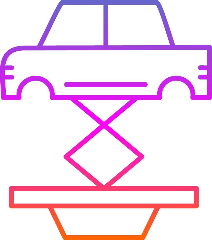 Symbol für Farbverlauf der Autoreparaturlinie vektor