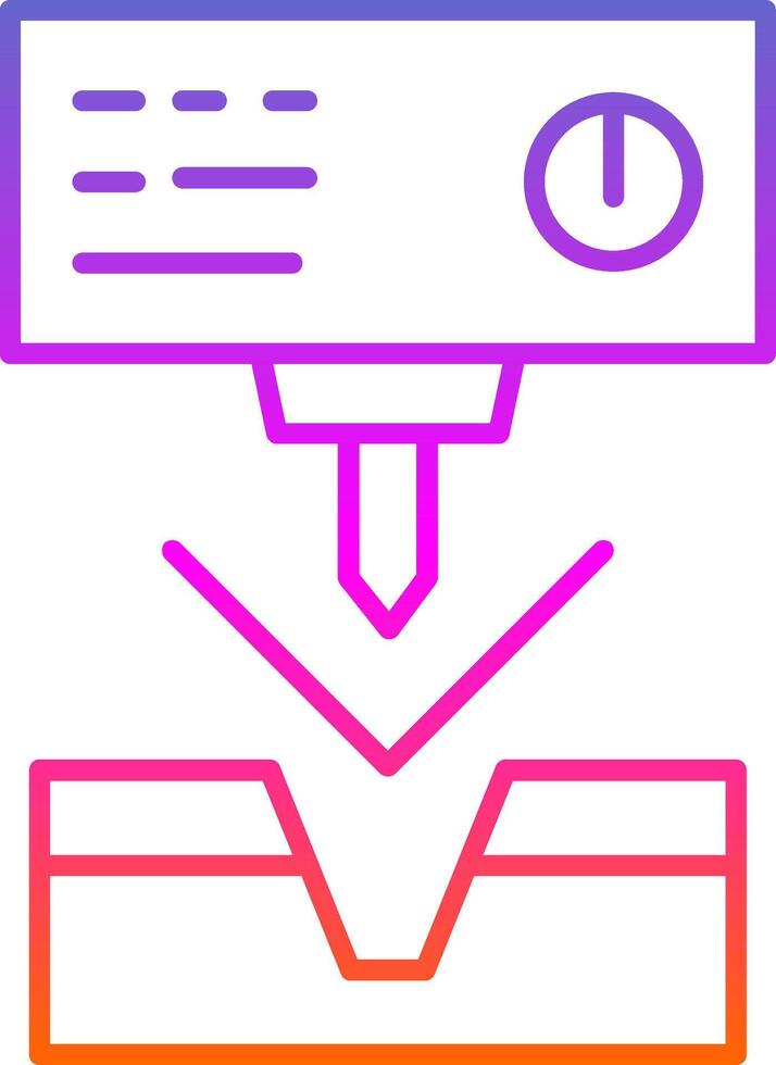 Metall Biegen Maschine Linie Gradient Symbol vektor