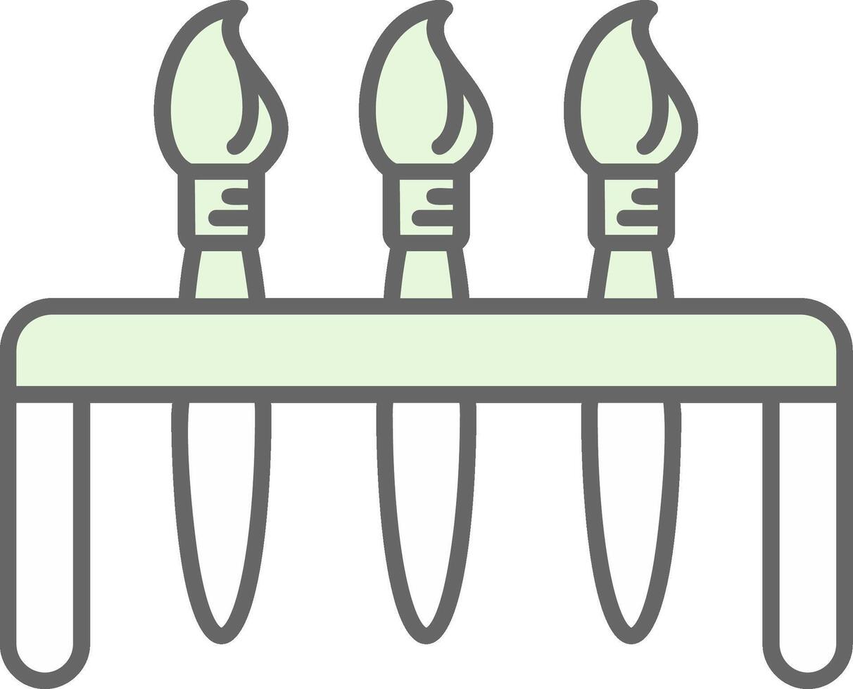 Farbe Bürsten Grün Licht Stutfohlen Symbol vektor