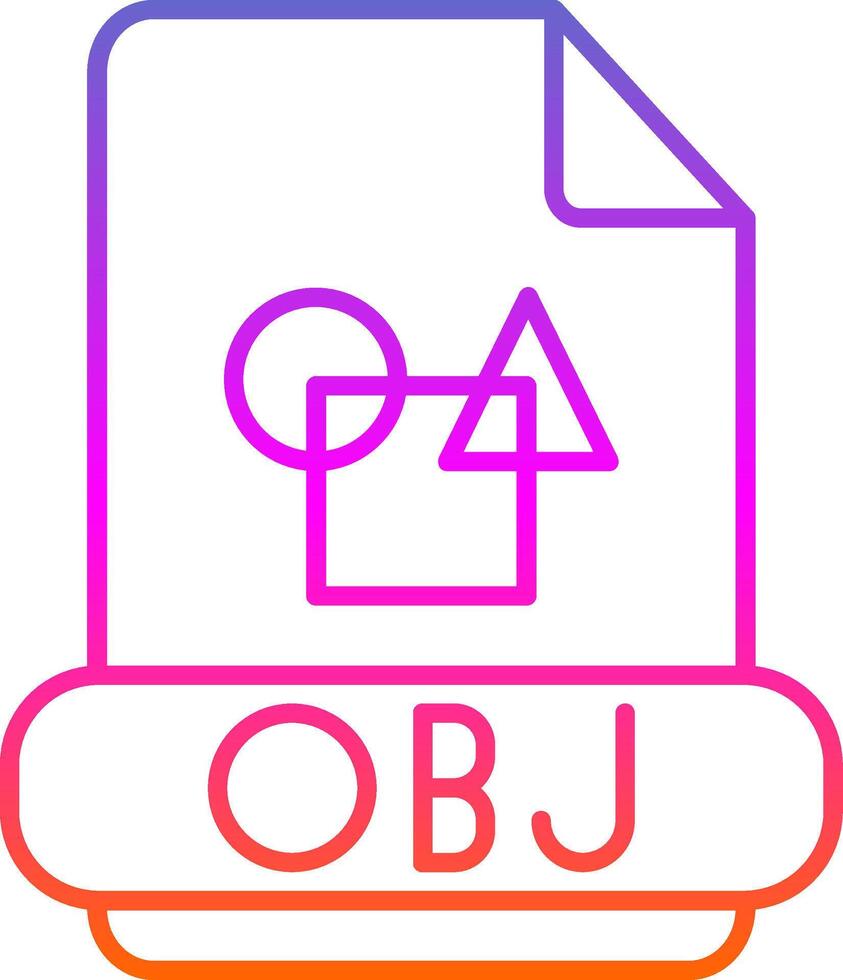 obj Linie Gradient Symbol vektor