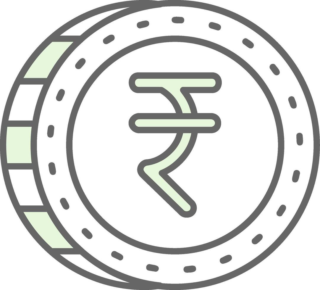 Rupee Grün Licht Stutfohlen Symbol vektor