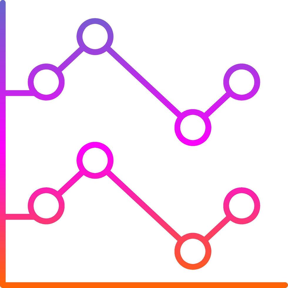 linje Diagram linje lutning ikon vektor