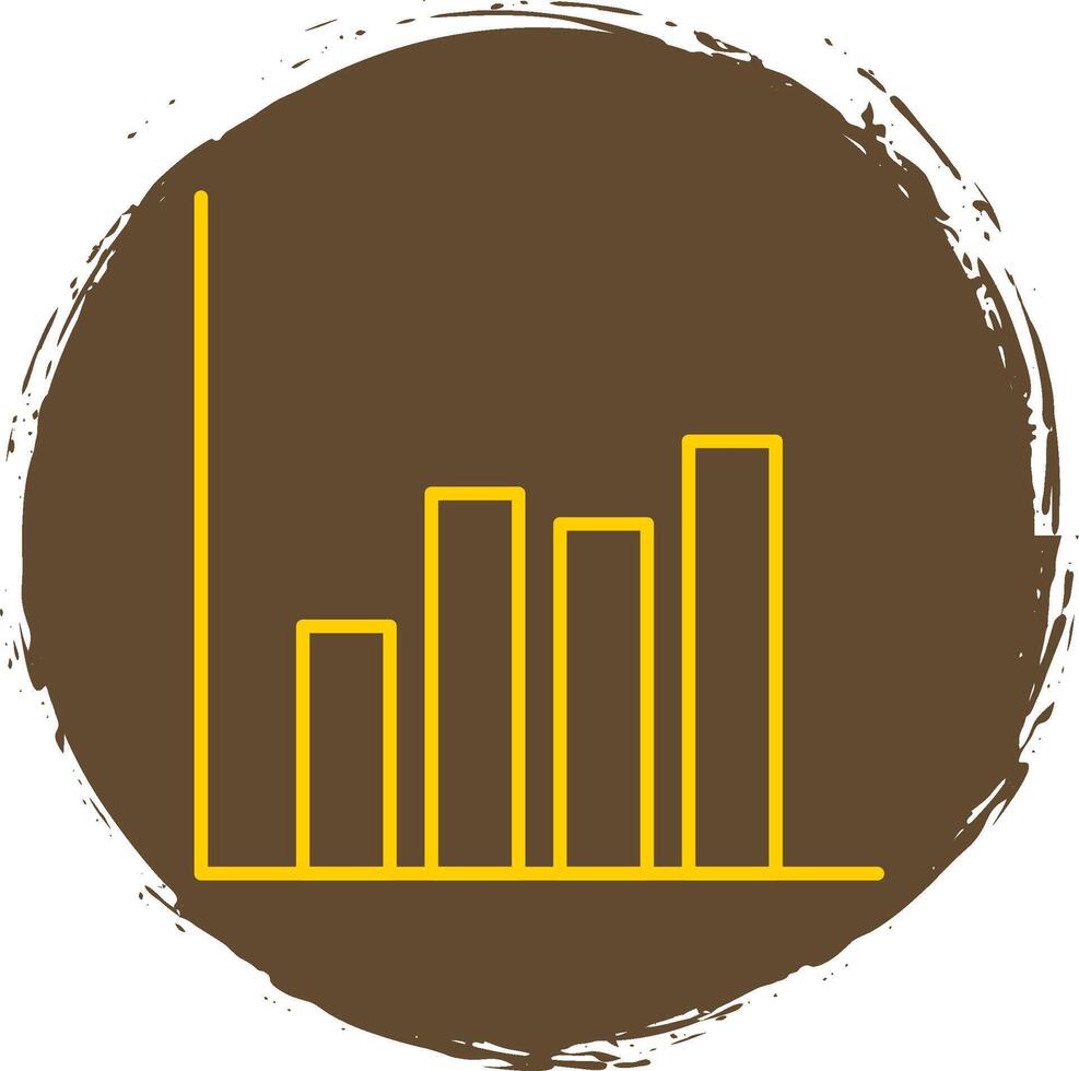 Bar Diagramm Linie Kreis Gelb Symbol vektor