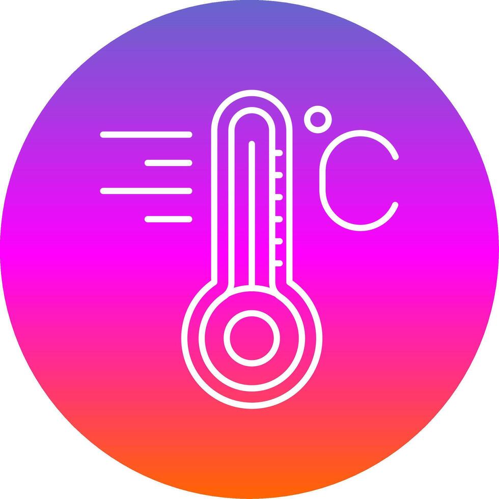 Temperatur Linie Gradient Kreis Symbol vektor