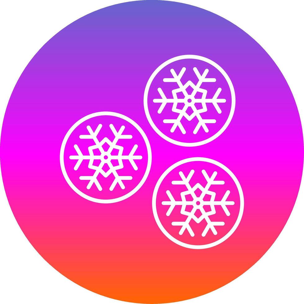 Schneeball Linie Gradient Kreis Symbol vektor