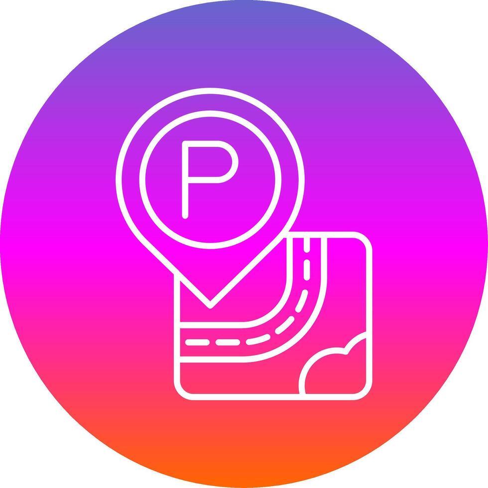 Parkplatz Linie Gradient Kreis Symbol vektor