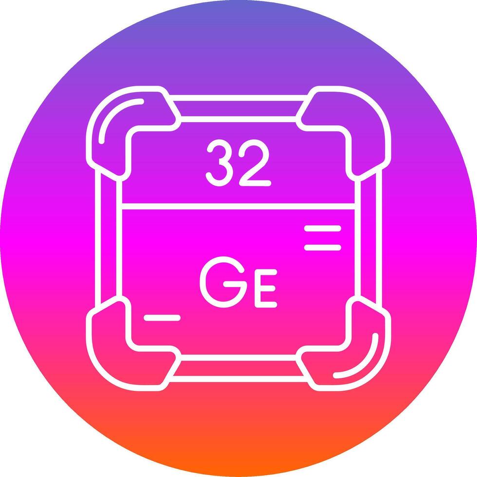 germanium linje lutning cirkel ikon vektor