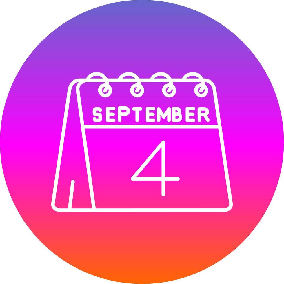 4 .. von September Linie Gradient Kreis Symbol vektor