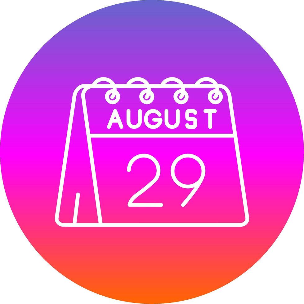 29 von August Linie Gradient Kreis Symbol vektor