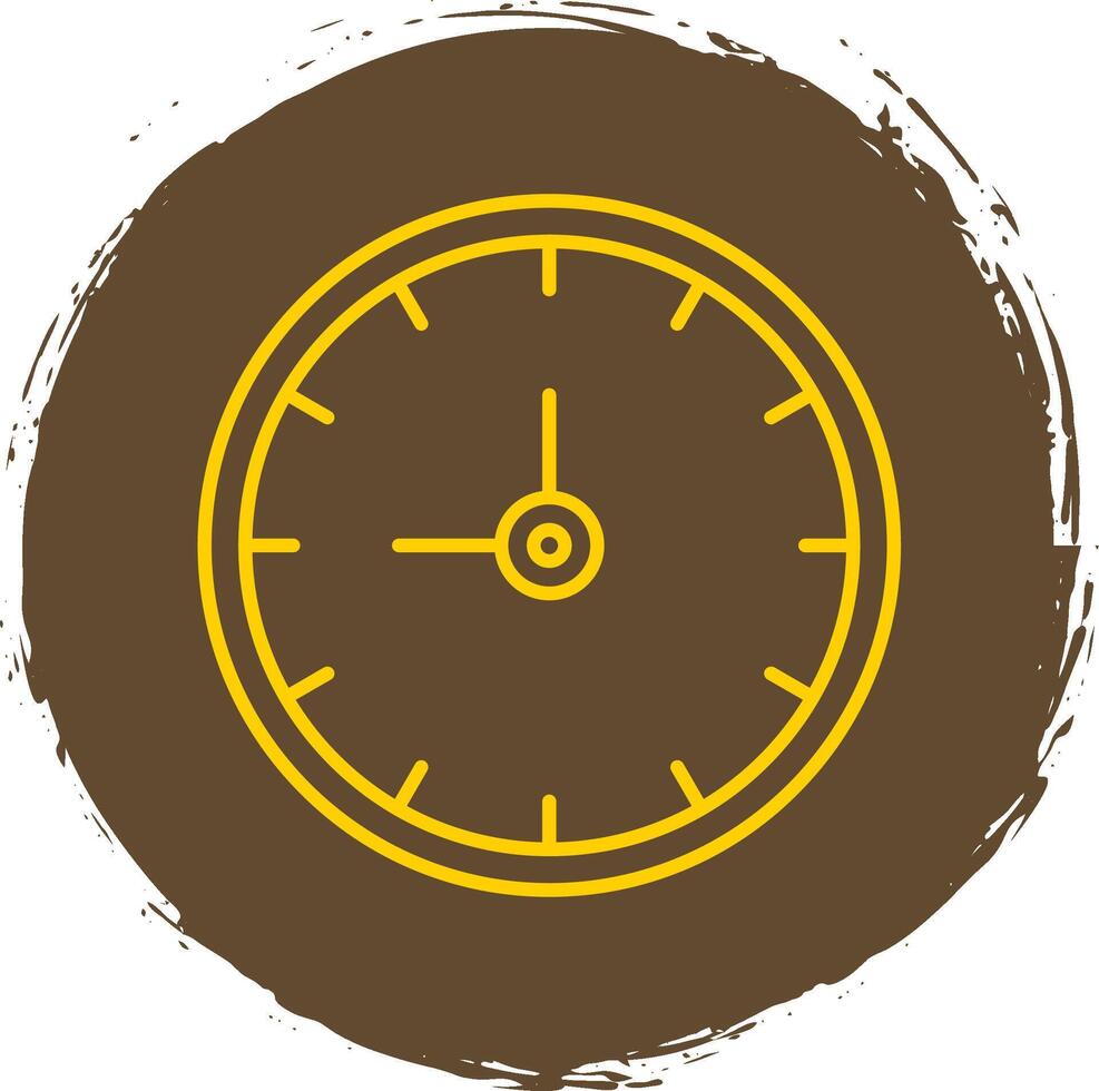 Uhr Linie Kreis Gelb Symbol vektor