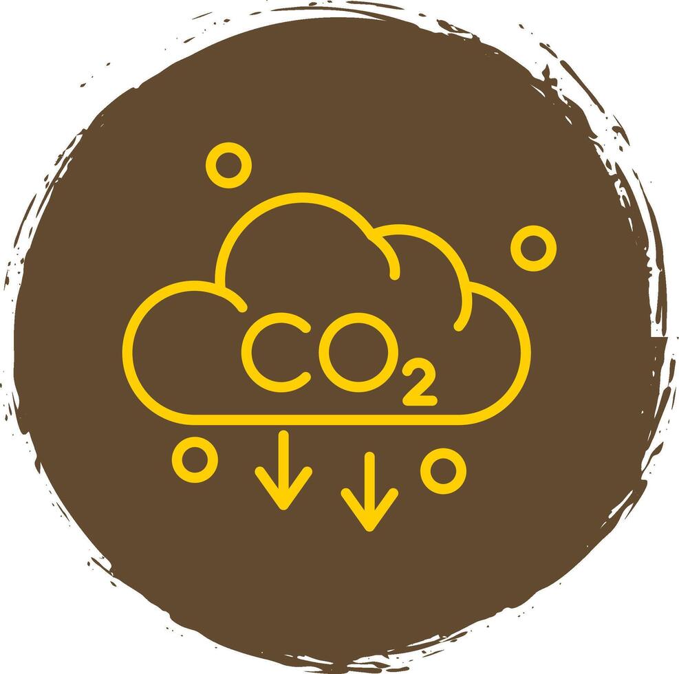 co2 Linie Kreis Gelb Symbol vektor