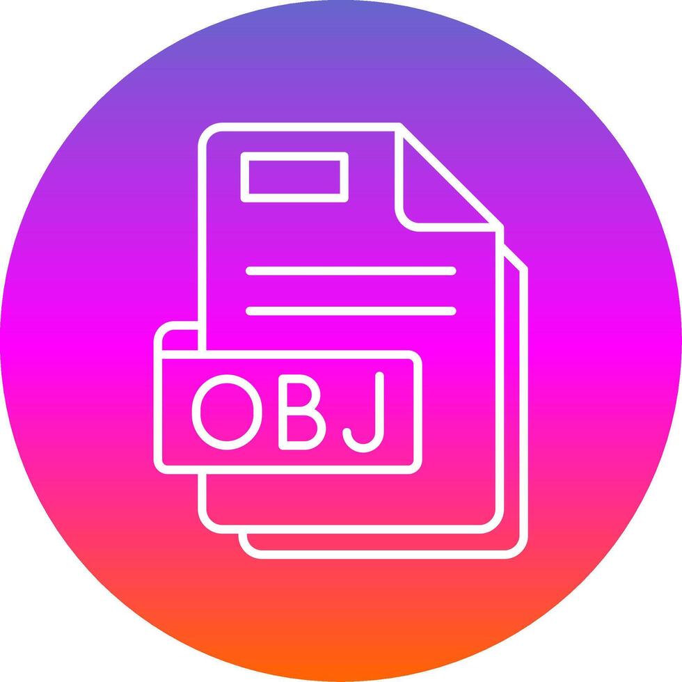 obj Linie Gradient Kreis Symbol vektor