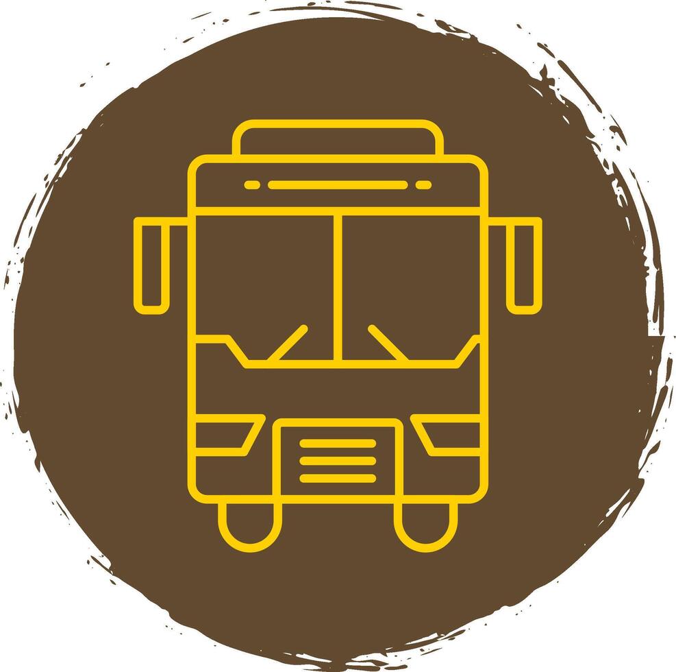 Bus Linie Kreis Gelb Symbol vektor