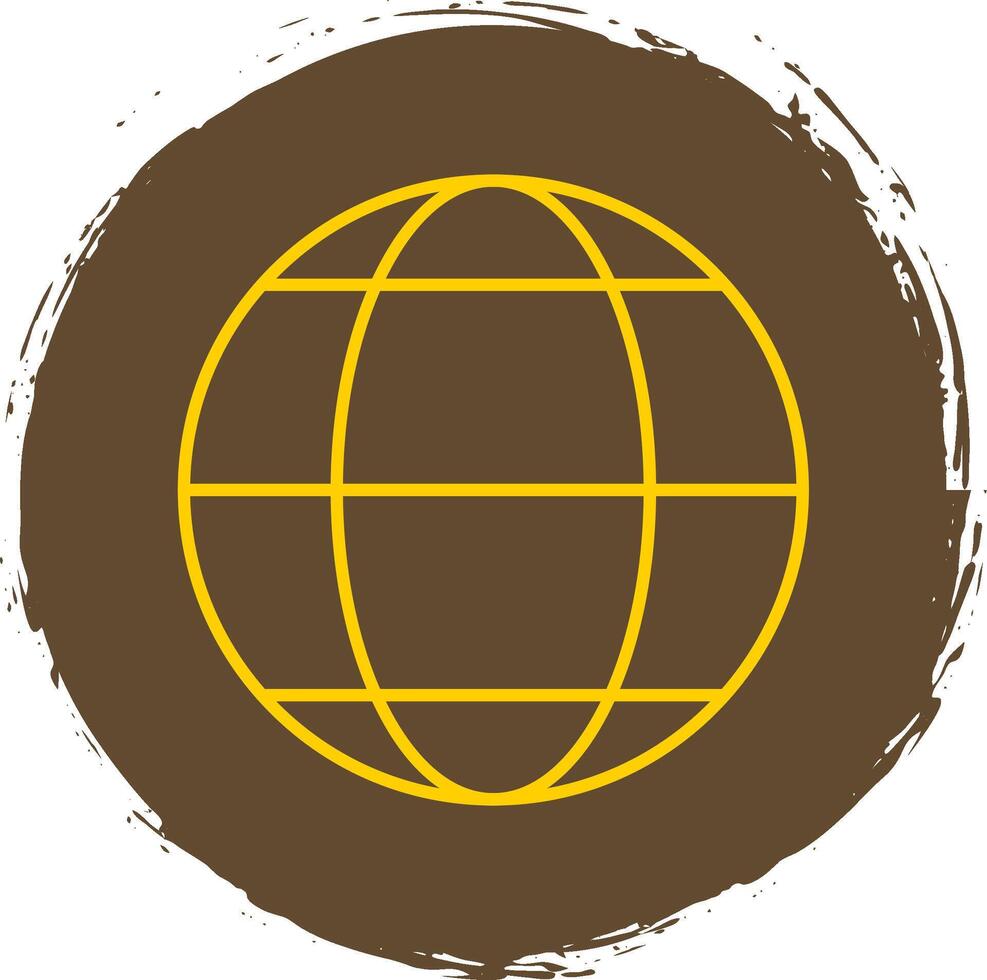Welt Linie Kreis Gelb Symbol vektor