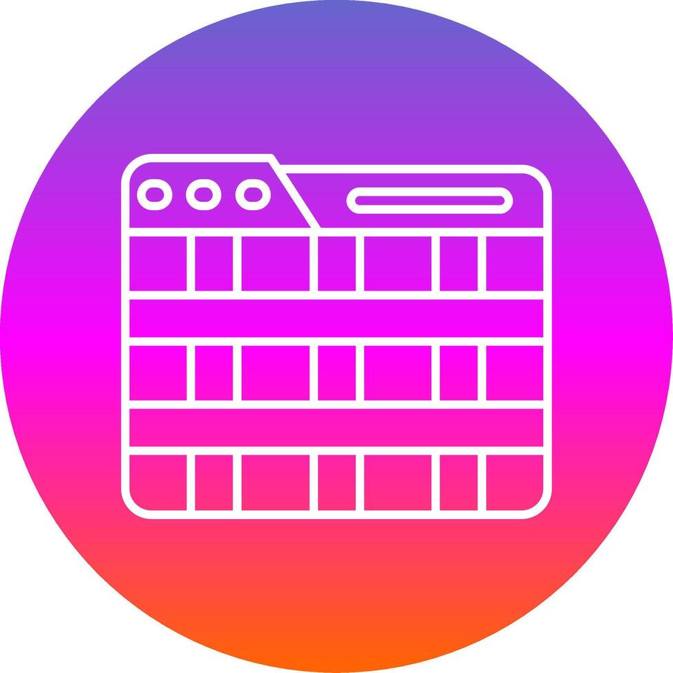 Gitter Linie Gradient Kreis Symbol vektor