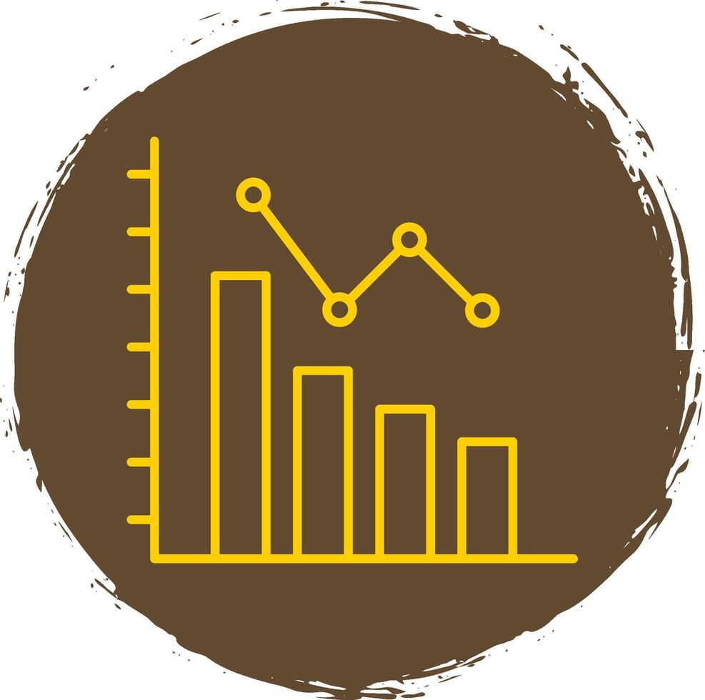 Verlust Linie Kreis Gelb Symbol vektor
