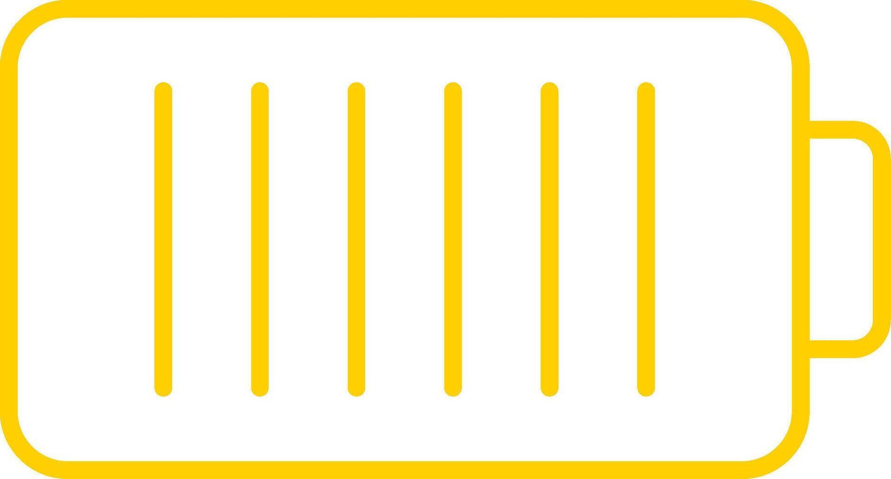 Batterie Linie Kreis Gelb Symbol vektor