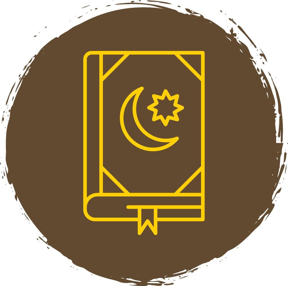 Koran Linie Kreis Gelb Symbol vektor