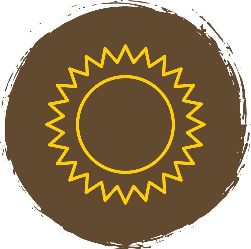 Sonne Linie Kreis Gelb Symbol vektor