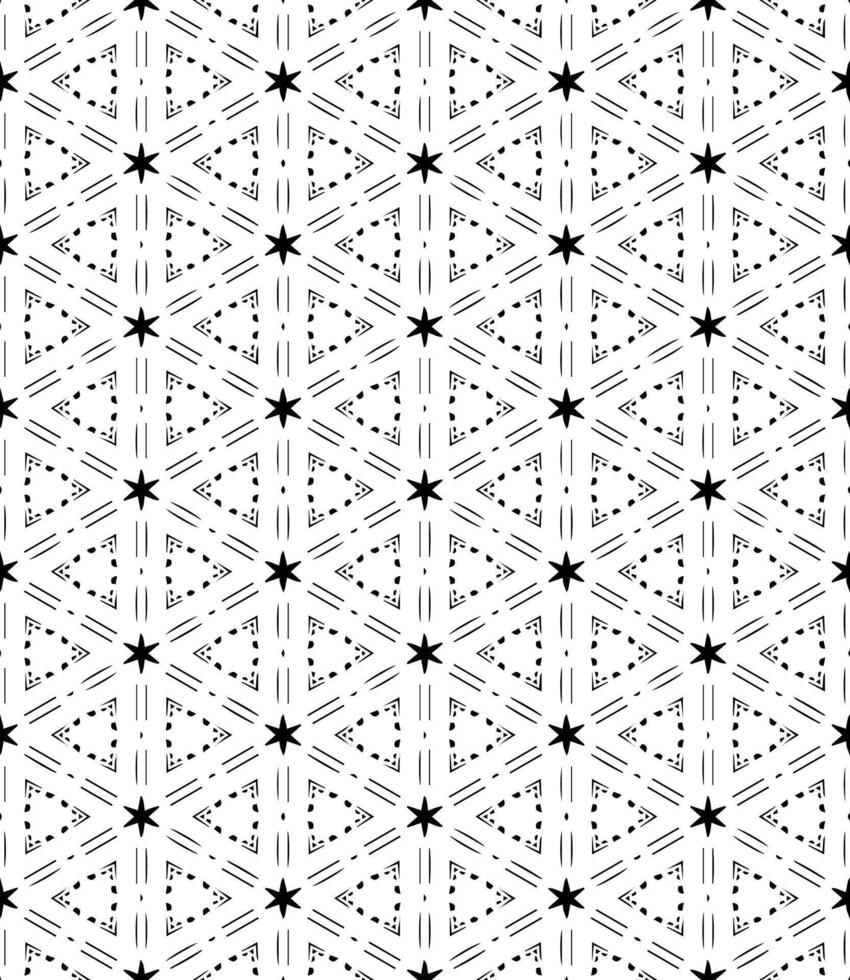 nahtloses abstraktes Schwarzweiss-Muster. Hintergrund und Hintergrund. Ziermuster in Graustufen. vektor