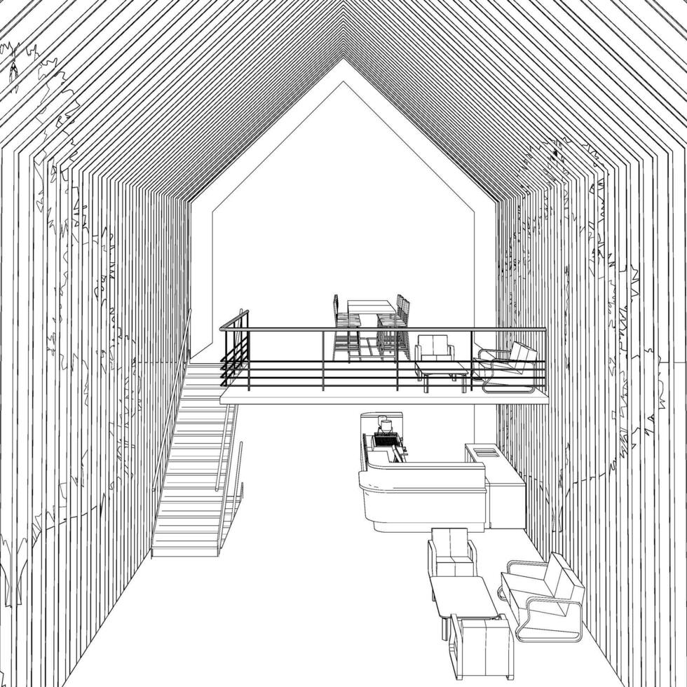 3d illustration av kaffe affär vektor