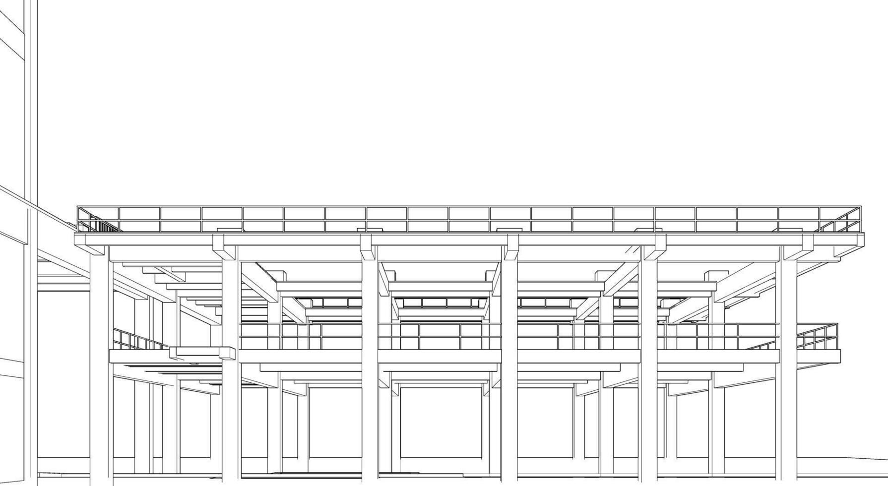 3d Illustration von industriell Projekt vektor