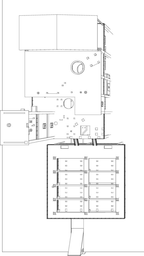 3d illustration av industriell projekt vektor