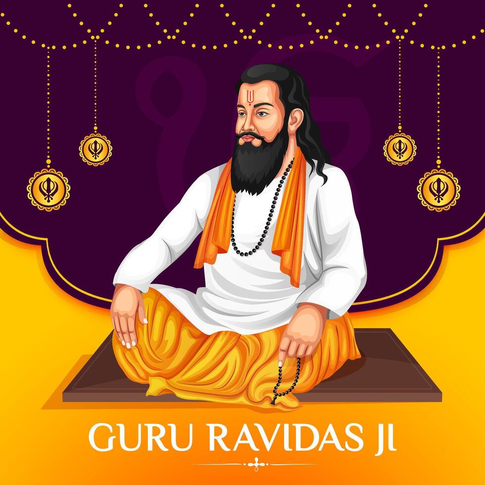 Guru Ravidas Jayanti Poster Design Vorlage vektor