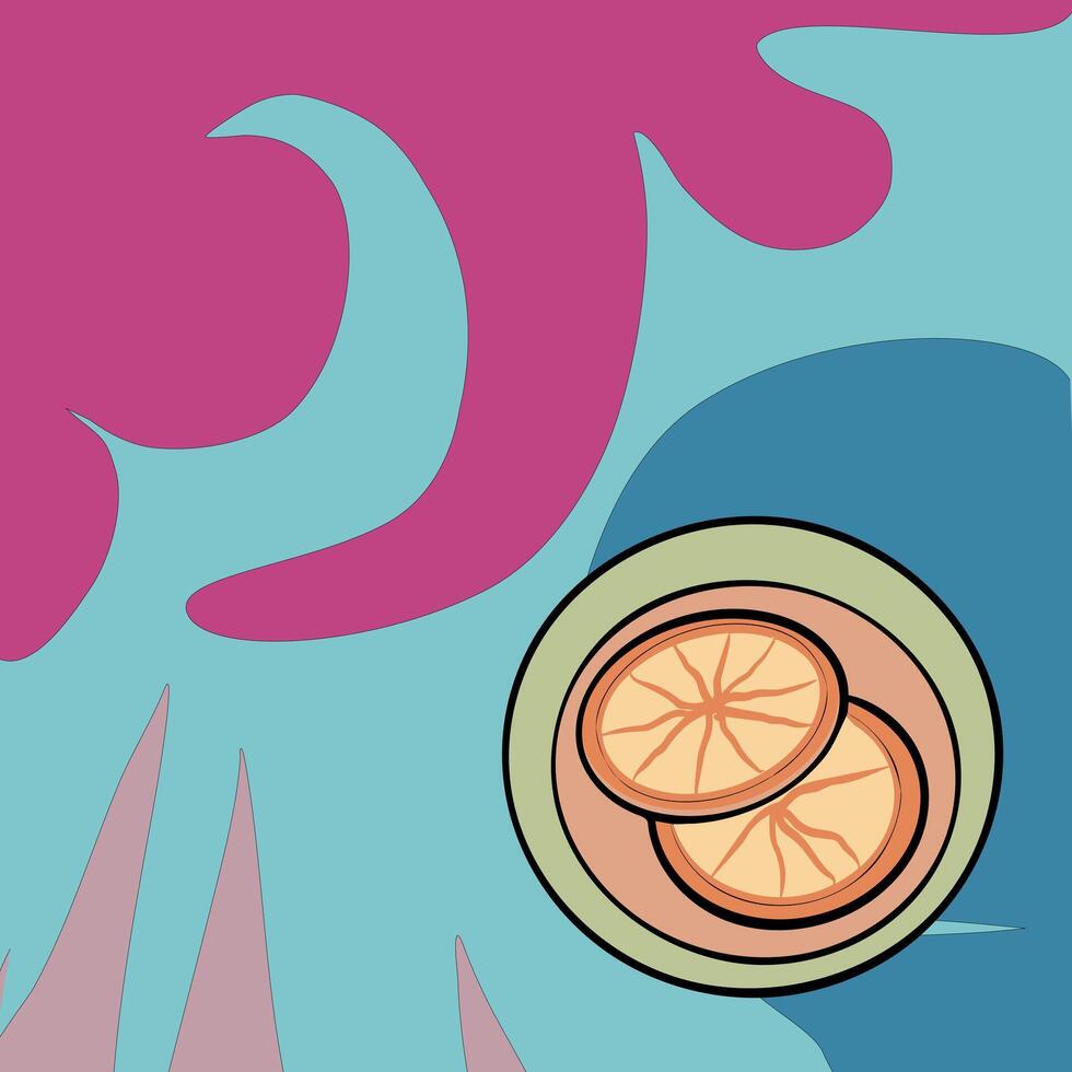 de färsk juice orange illustration vektor med minimalistisk stil. de illustration är lämplig till använda sig av dryck konst bakgrund och innehåll media.