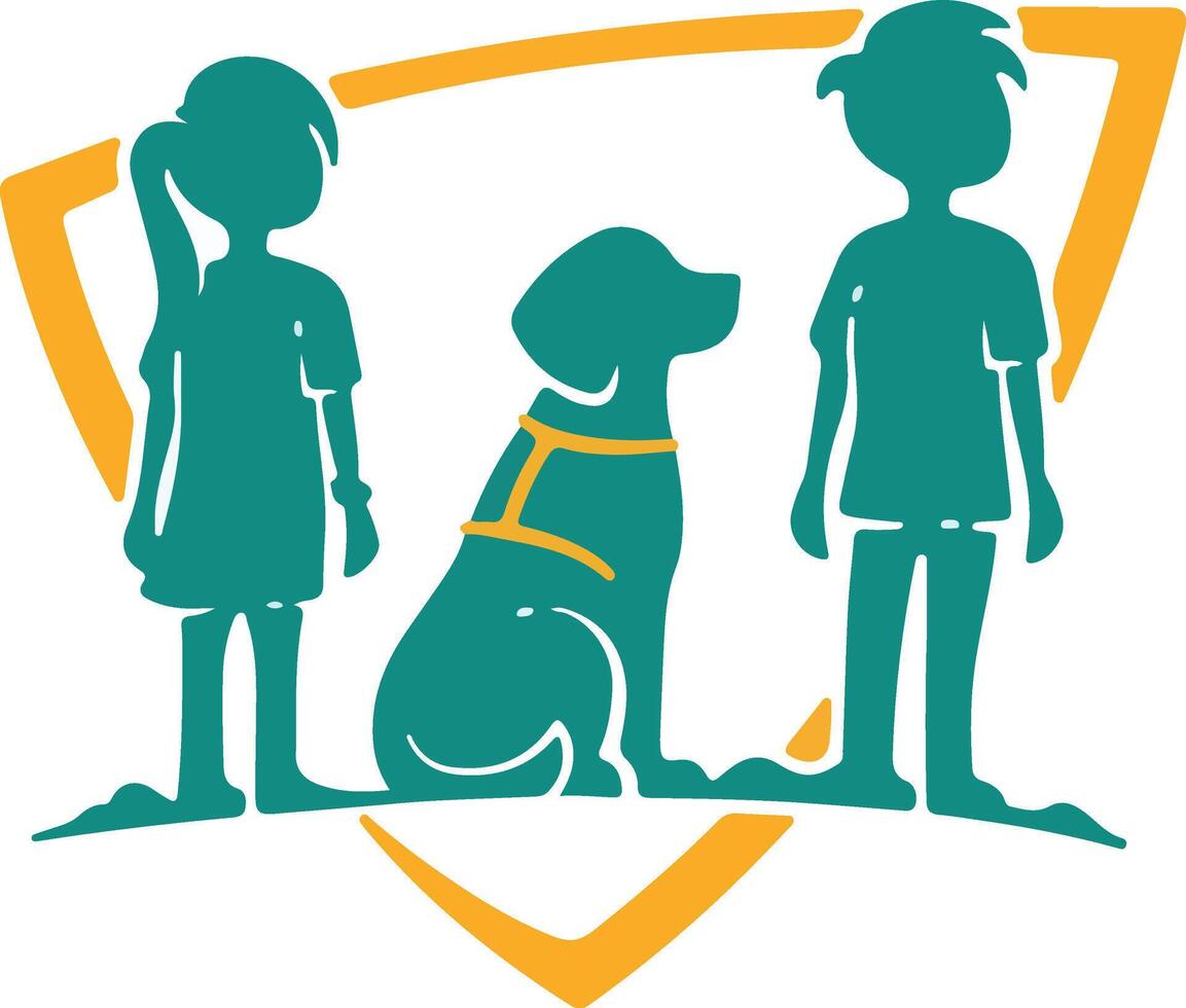 crafting säkerhet för barn hund samspel vektor