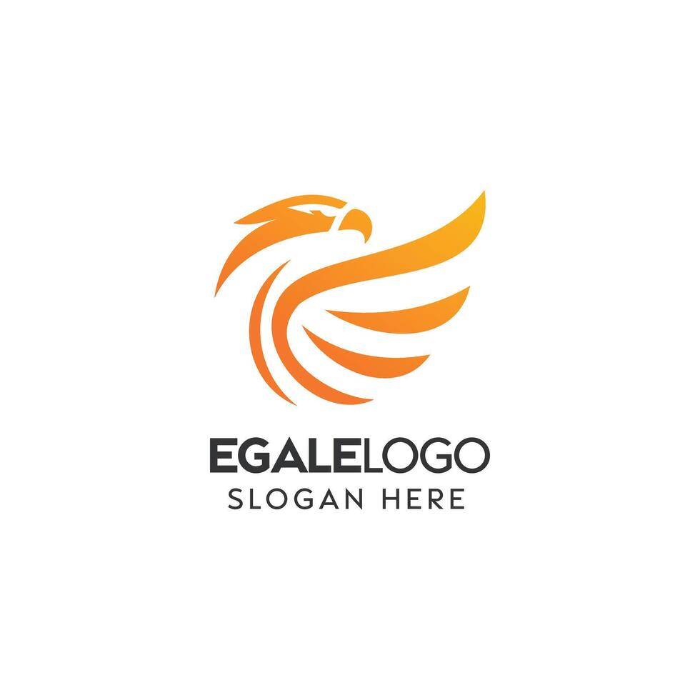 elegant orange och vit Örn logotyp design för modern branding syften vektor
