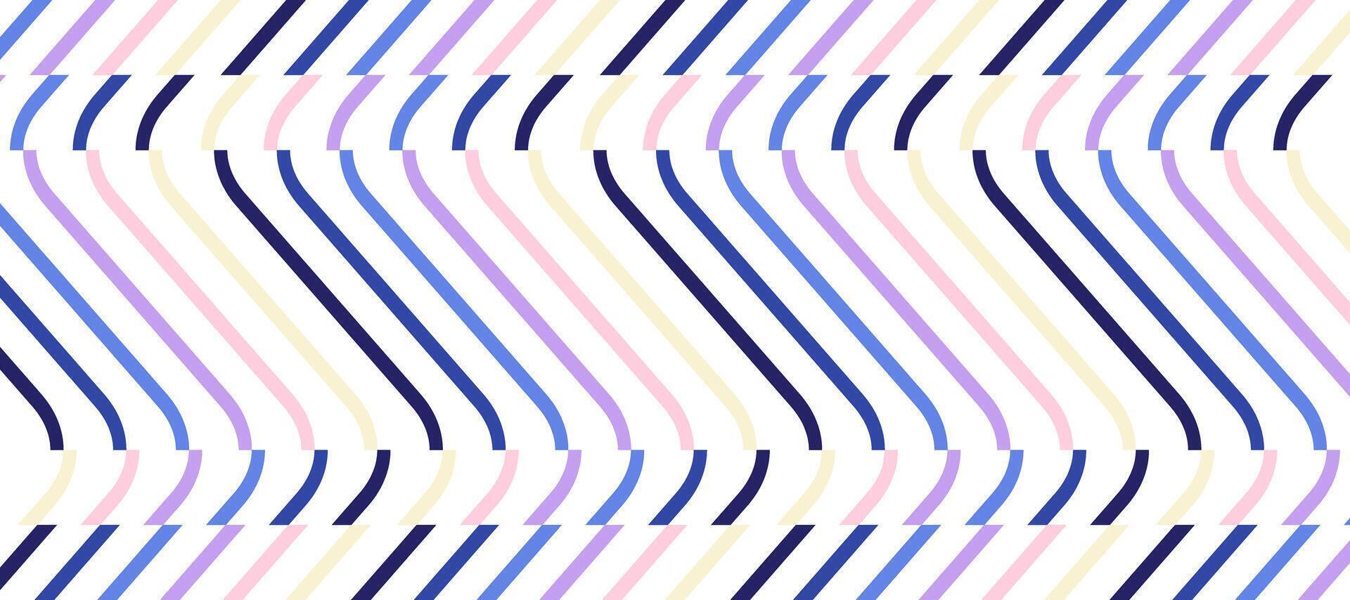 abstrakt färgrik kurva rader strömmande randig design bakgrund vektor