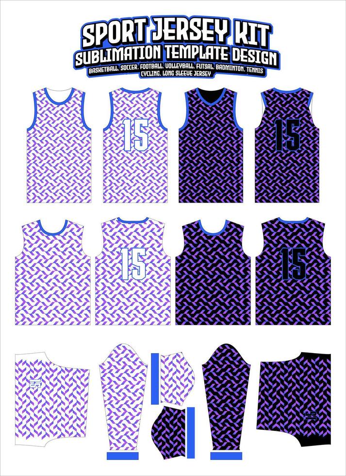 lila Streifen Jersey bekleidung Sport tragen Sublimation Muster vektor