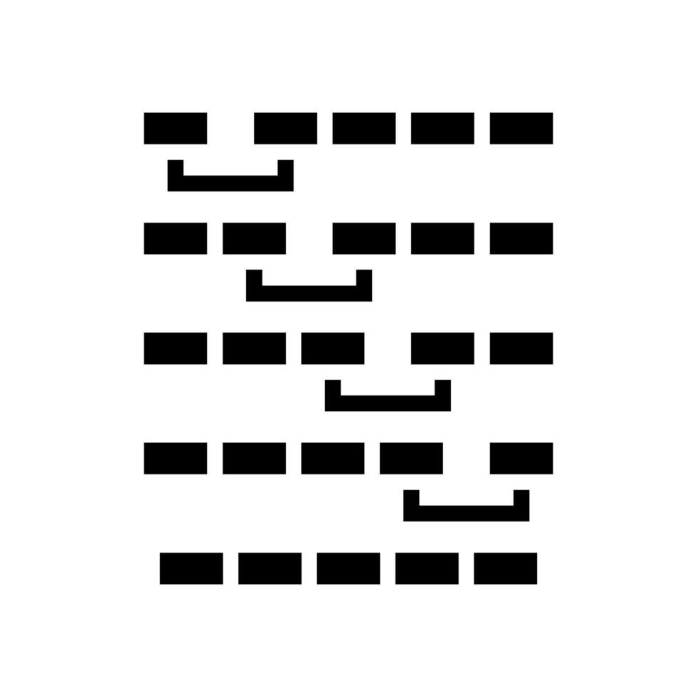 Blase Sortieren Algorithmus Glyphe Symbol Vektor Illustration