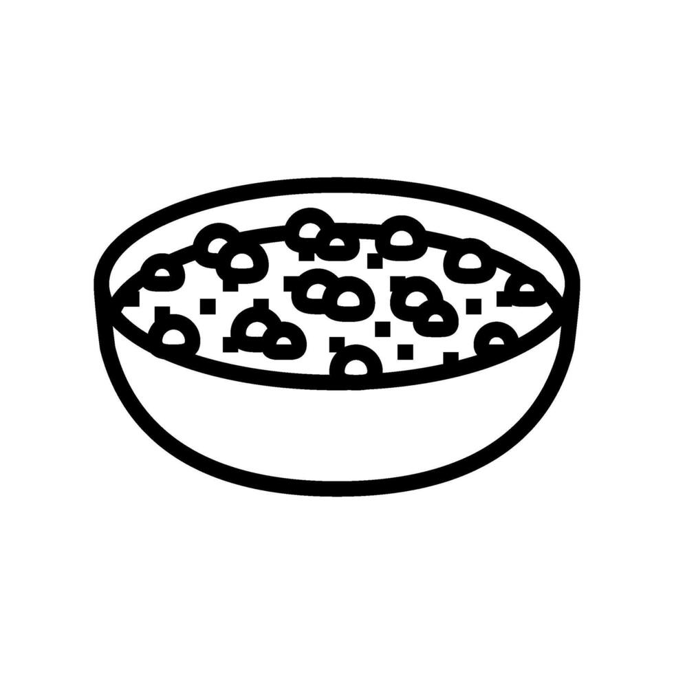 Chana Masala indisch Küche Linie Symbol Vektor Illustration