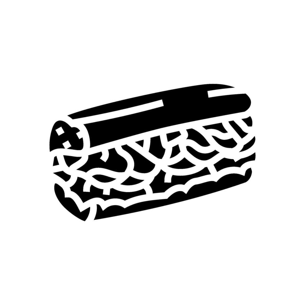 smörgås snabb mat glyf ikon vektor illustration