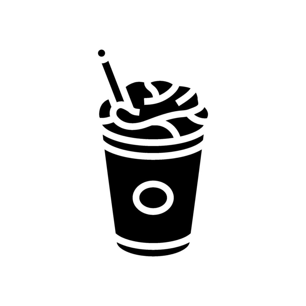 Smoothie schnell Essen Glyphe Symbol Vektor Illustration