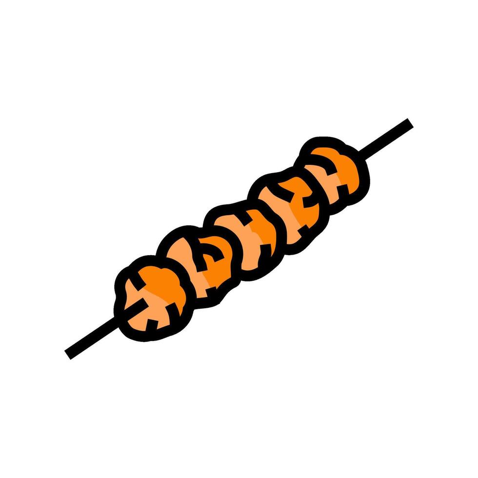 Pinchos Spanisch Küche Farbe Symbol Vektor Illustration